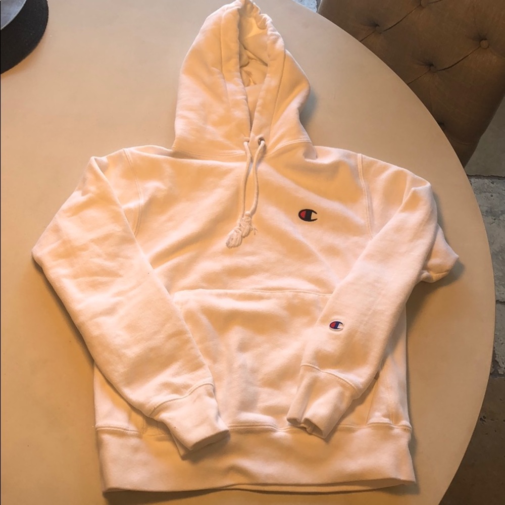 White champion hoodie